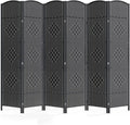 Cocosica 6 Panel Room Divider,6Ft Folding Privacy Screen,Tall - Extra Wide Foldable Panel Partition Wall Divider with Diamond Double-Weaved Hand-Woven Design Room Screen Divider