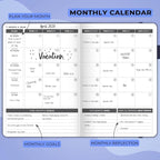 Clever Fox Planner – Undated Weekly & Monthly Planner for Productivity, Time Management & Goals – Organizer Journal – A5 (Dark Blue)