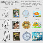 12 Pack 6"Plate Stands for Display,Metal Plate Holders Display Stands Can Be Used for Picture Stands,Book Stands for Display,Plate Display Stands,Easel,Photo Frame Stands,Plaque Stands,Desktop Stand.