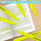 Highlighters Bulk - Quick-Dry No Bleed Markers for Office Classroom School Supplies Adults Kids Teachers Students (Yellow, 30)
