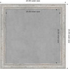 Amanti Art Silver Framed Magnetic Board 23x23 Medium Vision Board for use with Magnets, 100% Metal Sheet to Display Items as Office Decor or for Home Organization in mudroom, Kitchen or Kids Room