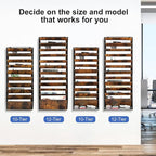 Solinxe 10-Tier Wall File Organizer, Wood Mail Organizer Wall Mounted Paper Document Magazine Holder, Hanging Clipboard Storage Basket with Tray for Office Home School Organization, Black/Antique