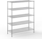 Regal Altair 24" Deep x 60" Wide x 74" Height Wire Shelving Kit | 5-Tier | NSF Commercial Storage Rack Unit