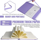 EMOMAS Lined Journal Notebook – Hardcover Notebook for Men & Women – Journals for Writing, Work, School, Home & Daily Notes, 160 Pages – Medium A5, 5.7"x8", 100 gsm Thick Paper (Mauve)