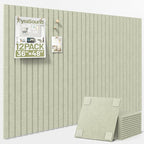Large Cork Board for Wall 36" x 48" Sage Bulletin Board with Safe Removable Adhesive Squares for Pictures Photos, Alternative CorkBoard Felt Pin Boards Tiles for Office Classroom Wall Decor - 12 Pack