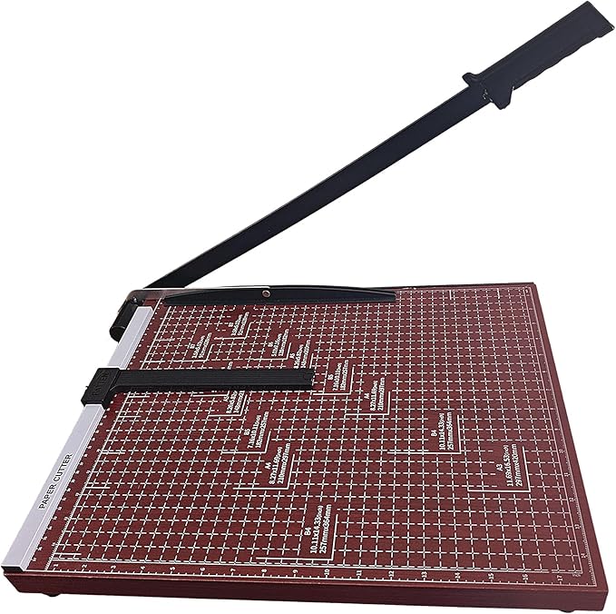 Voluda 18 Inch Guillotine Paper Cutter - Heavy Duty Professional Paper Trimmer for Cardstock, Photos & Office Use - 12 Sheet Capacity with Safety Lock.