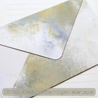 Tuhangcc Stationary Paper Set Minimalism- Hand Blended Colors,12 Envelopes (4x6 in) & 24 Lined Paper for Wedding Love Letters, Invitations, Anniversaries (Champagne Gold)