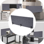 Polyester Desk Dividers, Soundproof Room Divider Office Furniture Partitions, Privacy Desk Panel with Clamps & Screwdriver, Stand Up Freestanding Desk Privacy Panel for Office Classroom(59.1" x23.8")