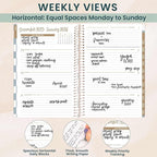 bloom daily planners 2026 Planner (January - December) Calendar Year Organizer - 5.5” x 8.25” - Weekly & Monthly Agenda Book with Stickers & Bookmark - Checkered