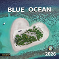2026 Wall Calendar,Calendar 2026, November 2025 - December 2026, Wall Calendar Ocean Beaches, 12" x 24" Opened,Full Page Months Thick & Sturdy Paper for Calendar Organizing & Planning