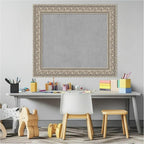 Amanti Art Silver Framed Magnetic Board 27x31 Medium Vision Board for use with Magnets, 100% Metal Sheet to Display Items as Office Decor or for Home Organization in mudroom, Kitchen or Kids Room