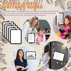 Outus 10 Pcs Dry Erase Mini White Boards Bulk 8.5 x 11'' Small Magnetic Whiteboard Double Sided Colored Writing Boards for Kids Students Locker Fridge(Black)