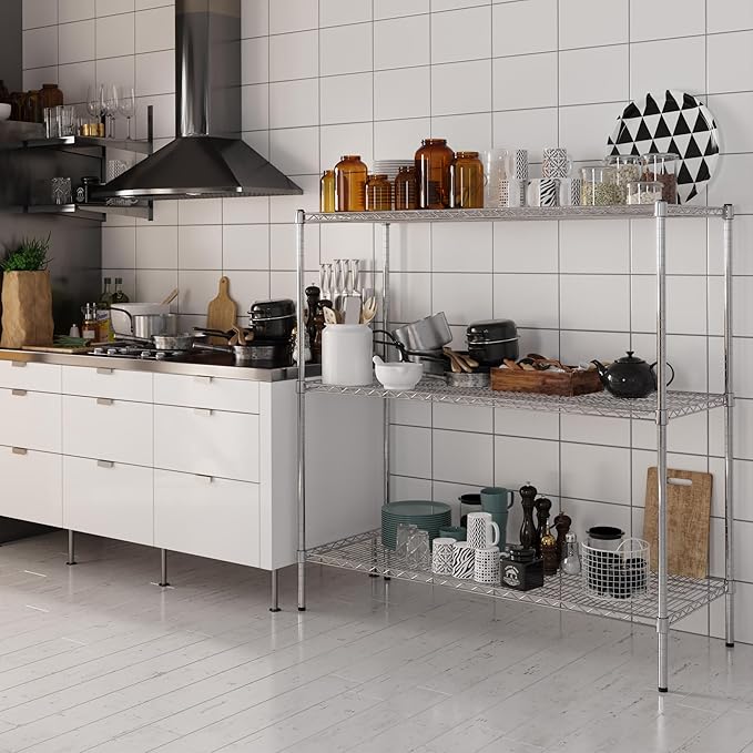 Regal Altair 21" Deep x 54" Wide x 54" Height Wire Shelving Kit | 3-Tier | NSF Commercial Storage Rack Unit