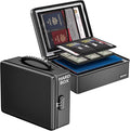 ENGPOW Fireproof Document Box, Hard Case File Box with Fireproof Zipper＆Lock, 6400°F Heat Insulated Fire and Water Resistant Portable File Organizer Storage Home Safe for Documents Laptop Cash Black