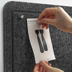 Lightomorrow Bulletin Board, 36 x 24 inches Felt Board - Decorative Pin Board, Cork Board Alternative for Wall, 3' x 2' Foldable Self-Adhesive Vision Board Prayer Board with 20 Pushpins - Dark Gray