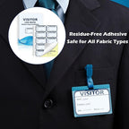 3 Pack Visitor Badges with Carbon Copy Visitor Stickers Letter Size Visitor Log Book Protecting Privacy Pages for School Church Business Visitor Pass Stickers 450 Visitor Badges 90 Memo Pages (3)