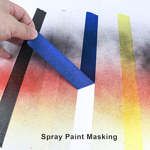 DOAY 3 Pack Blue Painters Tape - Masking Tape 1 Inch Wide - Multi-Surface, Smart Adhesion, Indoor & Outdoor - 300FT Total - Paint Tape for DIY, Labeling, Art, Car, General Purpose (#3910)