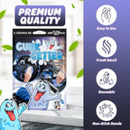 Gunk Getter, Cleaning Gel for Those Hard to Reach Places, Automotive Cup Holder Electronic Keyboard Office, Slime Gel Cleaner Dust Crumb Removal (Diamond Ice, 12 Pack)