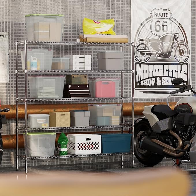 Regal Altair 14" Deep x 60" Wide x 64" Height Wire Shelving Kit | 5-Tier | NSF Commercial Storage Rack Unit
