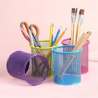 Tamaki Pen Holder Cup for Desk, Desk Organizer Wire Mesh Pencil Cup Holder for Desk Office Pen Organizer (Purple)
