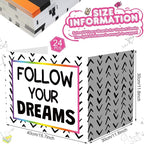 Honoson 24 Pcs Bulk Inspirational Privacy Folders for Students Cardboard Test Privacy Boards Motivational Words Desk Dividers Shield for Classroom School Study Supplies, 6 Styles(Polka Dot)