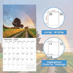 2026 Wall Calendar,Calendar 2026, November 2025 - December 2026, Wall Calendar Rainbow, 12" x 24" Opened,Full Page Months Thick & Sturdy Paper for Calendar Organizing & Planning