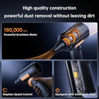 Electric Air Duster, 500W High-Power Corded Compressed Air Canister Replacement with Adjustable Speed, 10ft Cable - for Electronics, PC, Keyboard, Car, Camera, Inflatable Pool Toys