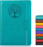 Biuwory Lined Journal Notebook for Women Men,256 Pages A5 Hardcover Leather Journals for Writing,Travel,Business,Work & School,College Ruled Notebooks for Note Taking,Diary Notepad 5.7"×8.3" (blue)