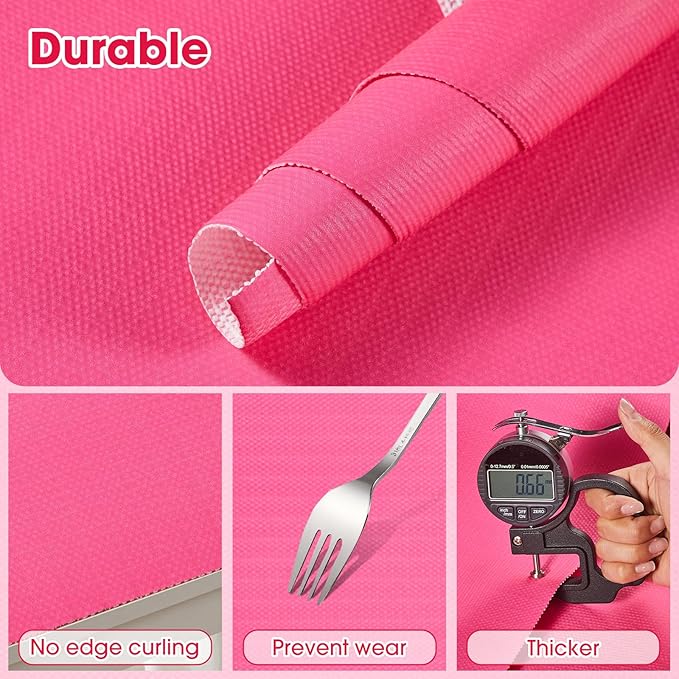 ALIUNI Drawer and Shelf Liner, Non-Slip Kitchen Cabinet Liners Non-Adhesive Thick Strong Grip Waterproof Washable Mats Protect Dresser Shelves Cupboard Bathroom Cabinets, Fuchsia, 12 in X 20 FT