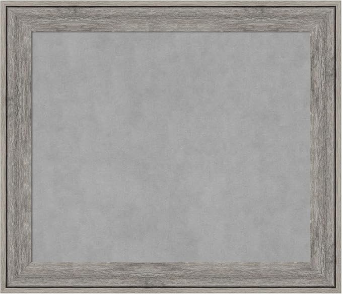 Amanti Art Grey Framed Magnetic Board 25x29 Medium Vision Board for use with Magnets, 100% Metal Sheet to Display Items as Office Decor or for Home Organization in mudroom, Kitchen or Kids Room