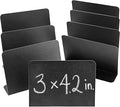 Juvale Metal Tabletop Chalkboard Signs - Galvanized Iron Metal Chalk Signs - Buffet Chalk Board Table Tent & Menu Stand - Counter Displays & Display Stand - 3"x 4.2", Black, Pack of 8