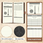Eaasty 2 Pcs Leather Hunting Log Book Elk Hunting Journal Notebook for Men Designed for Huntsman to Record Hunt Details for Dad Husband Father's Day Birthday Gift, 96 Pages(Black, Brown)