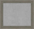 Amanti Art Grey Framed Magnetic Board 25x29 Medium Vision Board for use with Magnets, 100% Metal Sheet to Display Items as Office Decor or for Home Organization in mudroom, Kitchen or Kids Room