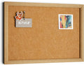 Fluxynara Felt Cork Board Alternative, Felt Bulletin Board 16" x 12" Mustard Yellow Frame with 8 Adhesive Tabs, Pin Board for Home Office, Classroom, Entryway, Kitchen Wall Decor—Sunset Yellow