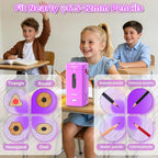 AFMAT Electric Pencil Sharpener, Fully Automatic Pencil Sharpener, Auto in & Out, Rechargeable Hands-Free Sharpeners for Jumbo & Colored Pencils (6.5-12mm), Portable for Home/Classroom/Office PSC6