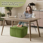 MeMoreCool Stuffed Round Pouf Ottoman Foot Rest, Floor Pouf Foot Stool with Soft Foam Chunk Filling, Small Round Ottoman Footstool Circle Footrest for Living Room