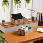 KOLWOVEN Magazine Display Holder- Mail Organizer Countertop- Mail Holder l Bill Sorter Organizer For Desk And Home Boho Rack Storage Organizer