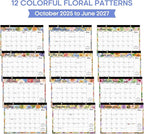 Desk Calendar 2026, 21 Months Calendar Runs from October 2025 to June 2027 - Large 17" x 12" Desktop/Wall Monthly Planner for Home School, or Office - Botanic Whimsy