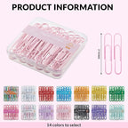 NEEWAY Colorful Large Paper Clips, 2 Inch Jumbo Paper Clips, 150 Count, 3 Pack of 50 (Light Pink)