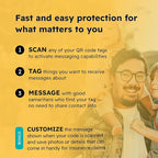 Lost Item QR Code Stickers | Customizable QR Code Labels for Storage, Moving, Recovery