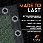 Xpose Safety Privacy Fence Screen 4’ x 50’ – Heavy Duty Green Mesh with 90% Visibility Block, UV Protection – for Garden, Yard, Nursery, Kennel, Dog Run, Greenhouse