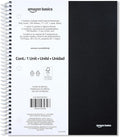 Amazon Basics College Ruled Spiral Notebook, 3 Subject, 150 Sheets, 8.5 x 11 inches, Black