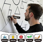 MEHVOR Acrylic Paint Markers, 5 Poster Markers Jumbo Black,15mm Wide Tip Permanent Ink 36g, Thick Acrylic paint pens for Poster, Glass, Rock Painting, Stone, Wood, Car, Ceramic, Fabric （Black）