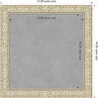Amanti Art Silver Framed Magnetic Board 14x14 X-Small Vision Board for use with Magnets, 100% Metal Sheet to Display Items as Office Decor or for Home Organization in mudroom, Kitchen or Kids Room