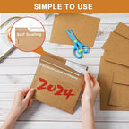 Silunkia Brown Blank Greeting Cards and Envelopes 5 x 7 Heavyweight Flat Cardstock and A7 Envelopes Printable Self Seal 20 Packs for DIY Wedding Invitations, Baby Shower, Thank You Cards