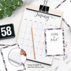 SXboxing Sticky Notes 4X6 Inches, 2 Pack Large Cute Self-Stick Pads, Bright Funny Memo Pads Easy to Stick for Home, Office Luxury Flower Skulls