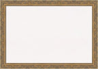 Amanti Art White Cork Board for Wall, 28x40 Vision Board with Gold Frame, Large Corkboard Office Decor for Home Organization, Traditional Corkboard Pinboard to Display Items for Home Organization
