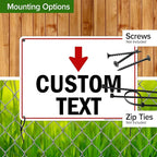Custom Arrow Directional Sign, Down Arrow, 10x14 Inches, Rust Free .040 Aluminum, Fade Resistant, Made in USA by My Sign Center