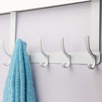 SKOLOO Over The Door Hook, Door Hanger Hooks for Hanging Clothes, Towels, Coats, Hats, Over The Door Towel Hook - White, Assembly Required