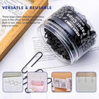 Large Paper Clips, 2 Inch Black Paper Clip, 200 pcs Jumbo Paperclips